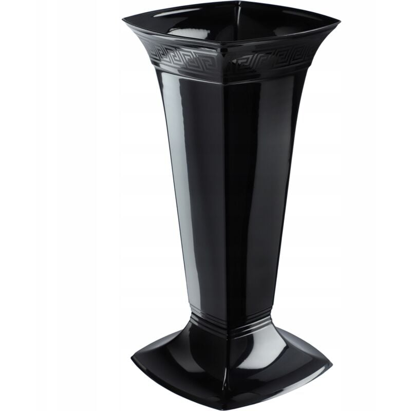 foto del prodotto kadax vaso per fiala cimitero lapide 39 cm nero