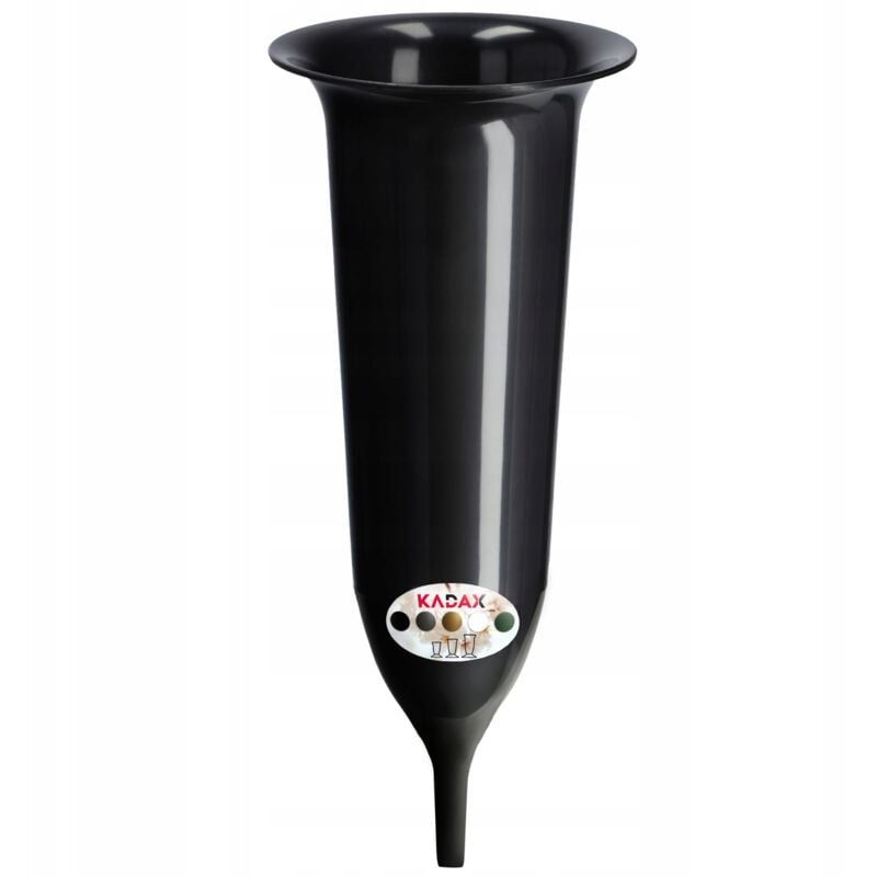 foto del prodotto kadax vaso per fiale per cimitero, 23 cm, fiori artificiali, punto guidato, lapide nera