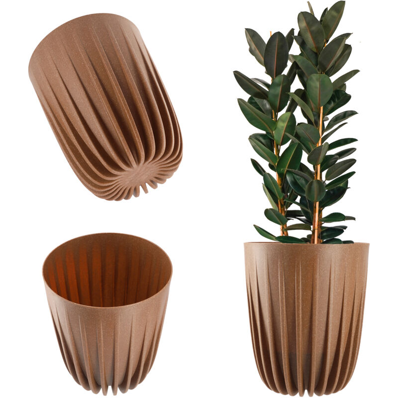 foto del prodotto kadax vaso per piante eco inserto marrone 14,5x17 cm