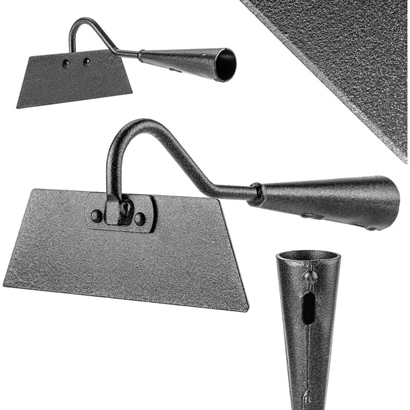 foto del prodotto kadax zappa da giardino senza manico forma trapezoidale sarchiatore in acciaio per estirpare e tagliare le erbacce nero 16 cm