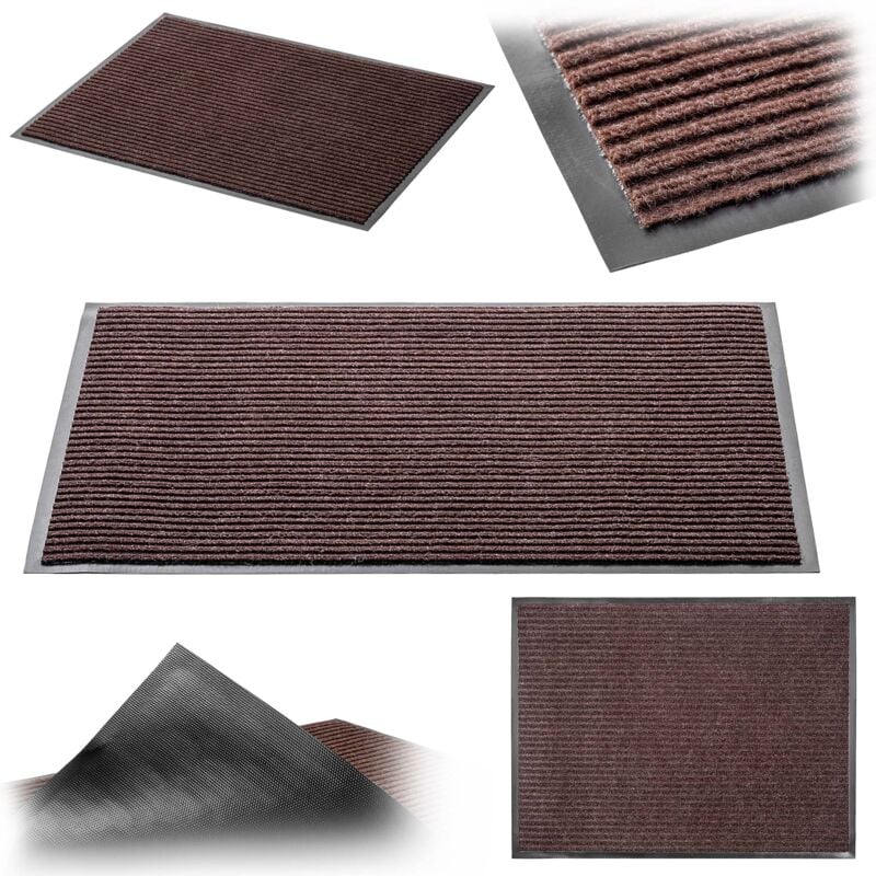 foto del prodotto kadax zerbino da ingresso universale per scarpe 40x60cm marrone assorbente