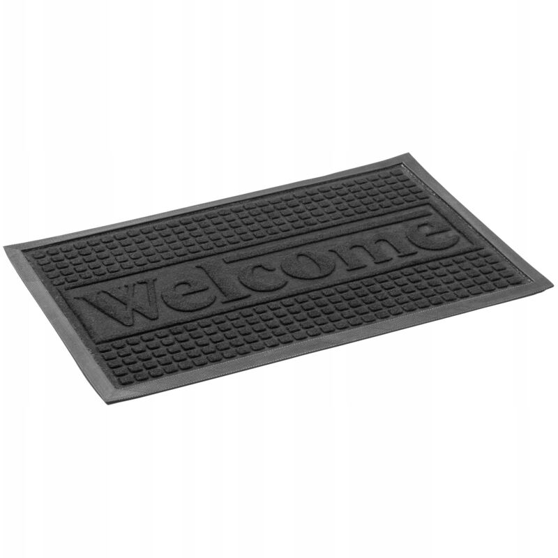 foto del prodotto kadax zerbino in gomma lavabile per uso interno ed esterno, 60 x 40 cm, nero