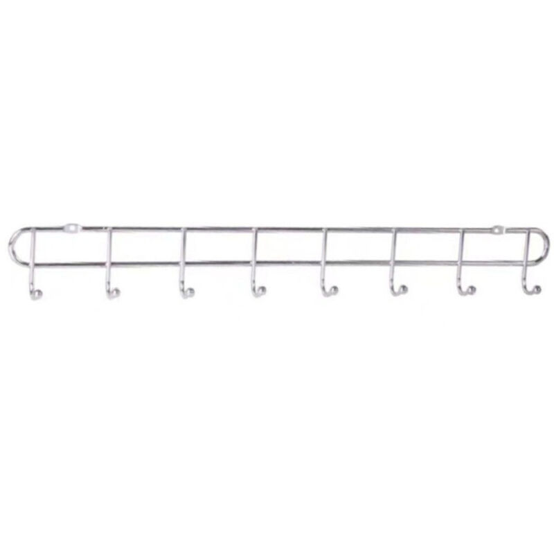 foto del prodotto kaela appendiabiti attaccapanni a parete a 8 posti ganci 47x3,5cm bagno cucina 58025 