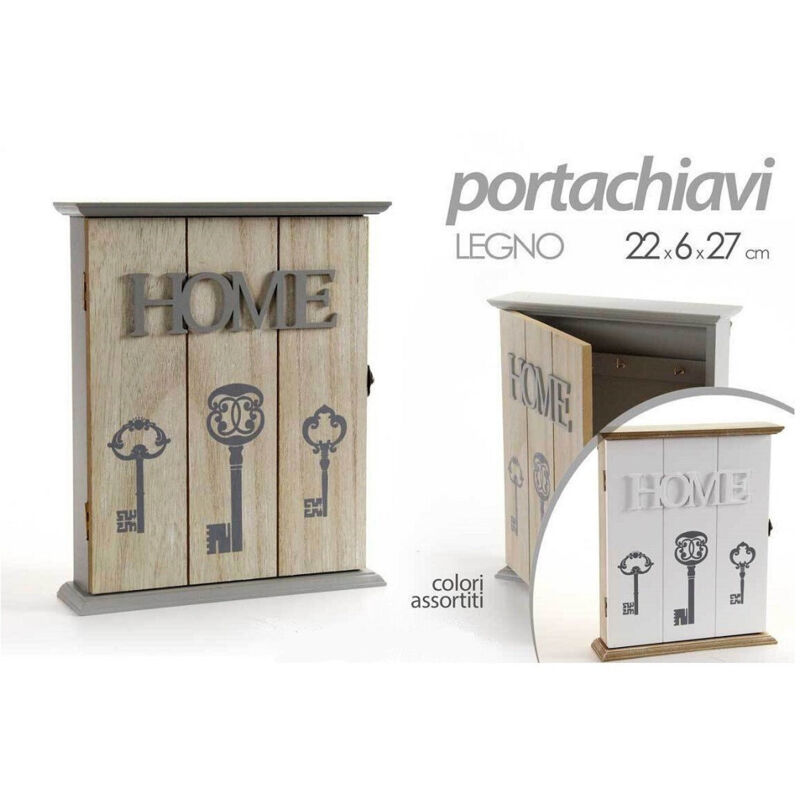 foto del prodotto kaela armadietto portachiavi parete appendino home 22x6x27cm shabby chic col ass 765896 