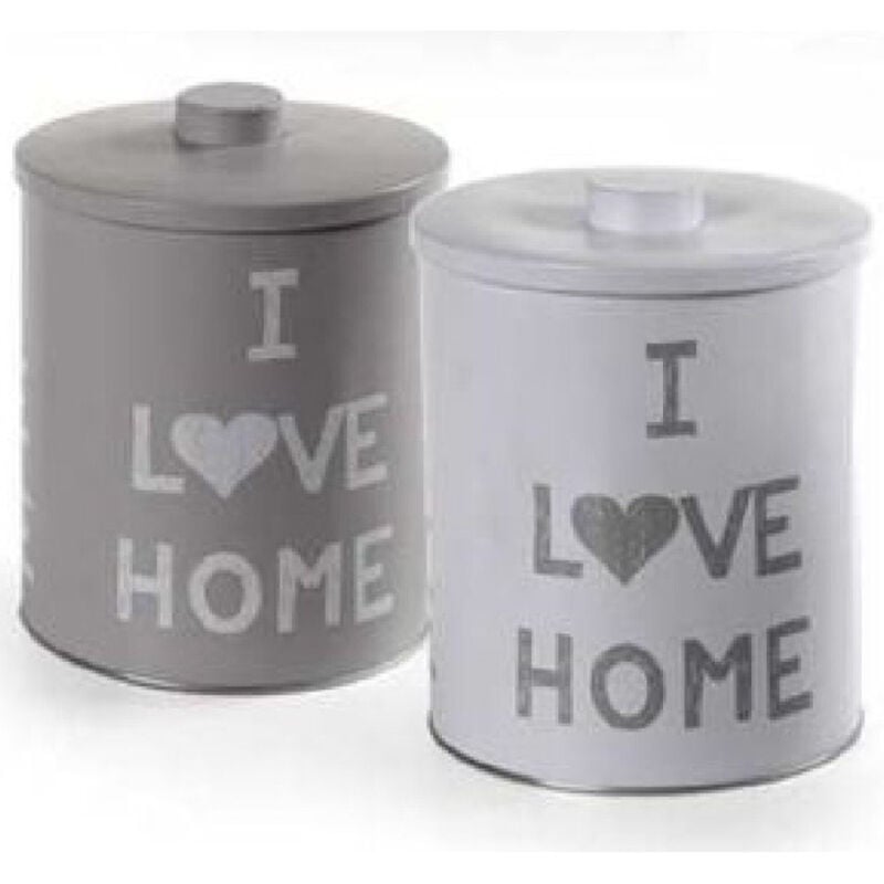 foto del prodotto kaela barattolo contenitore in latta cucina tonda assortiti i love home 14x18cm 710506 