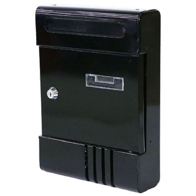 foto del prodotto kaela cassetta postale in metallo porta lettere con chiave buca posta h2803 nera 56849 