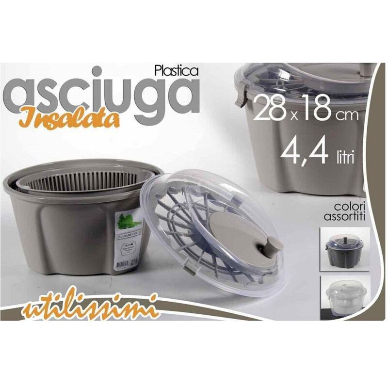 foto del prodotto kaela centrifuga per verdura asciuga insalata 28x18 cm 4,4 lt colori assortiti 681455 