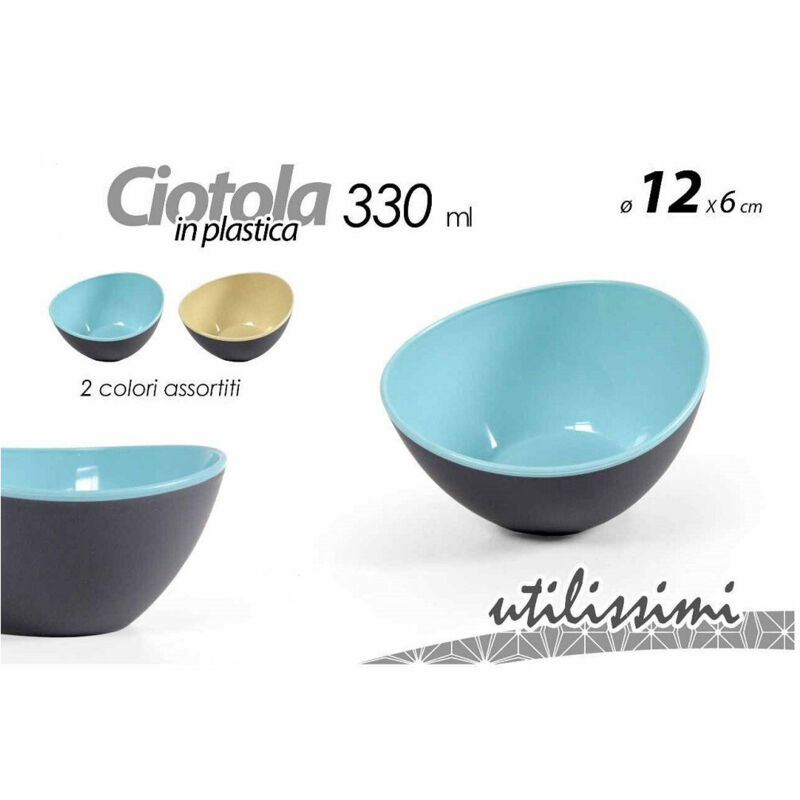 foto del prodotto kaela ciotola in plastica ciotolina 0,33 lt 12x6cm cucina 2 colori assortiti 838576 