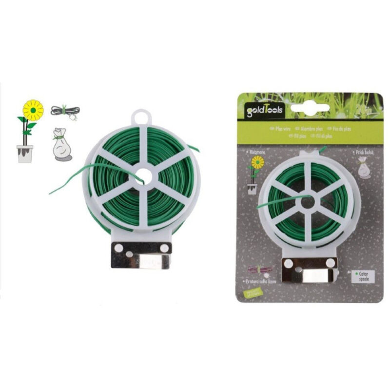 foto del prodotto kaela filo di ferro plastificato anima di ferro per giardino giardinaggio 20 mt 90131 