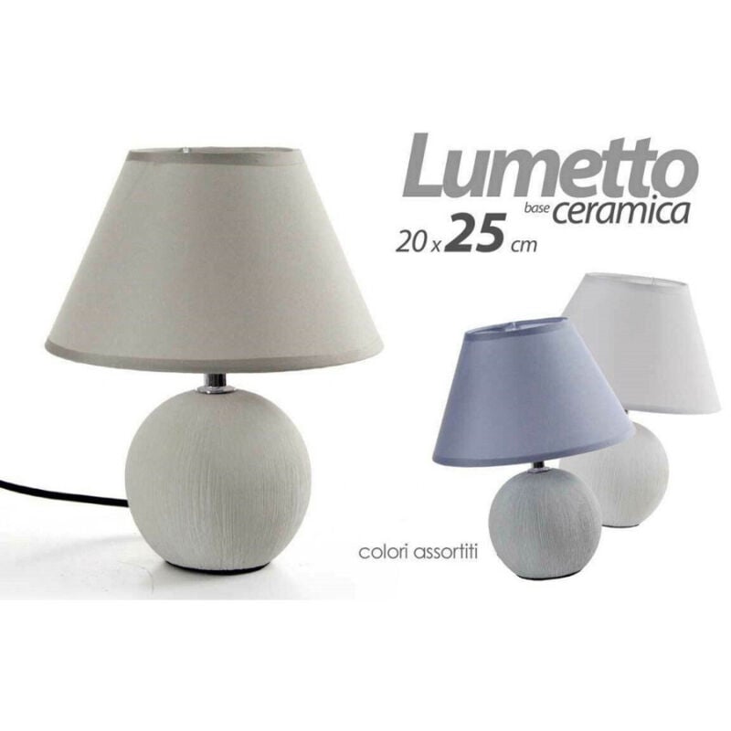 foto del prodotto kaela lampada interno lumetto abat jour 20x25cm base ceramica colori assortiti 752681 