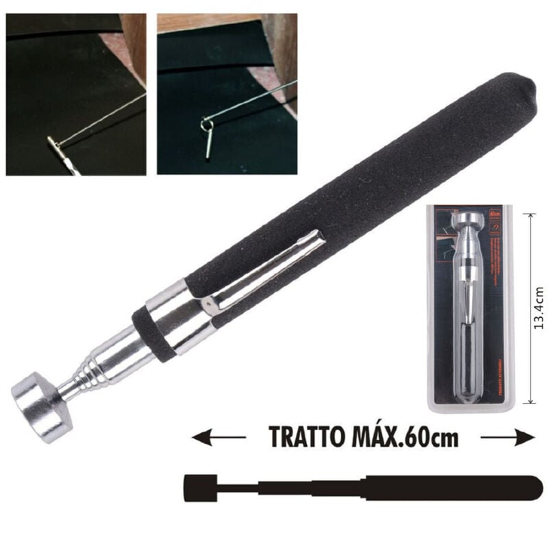 foto del prodotto kaela penna asta telescopica allungabile con calamita magnetica strumento precisione 