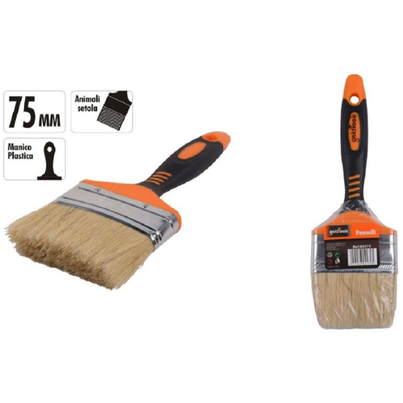 foto del prodotto kaela pennello piatto 3 75 mm setole morbide pittura vernice manico antiscivolo 90279 