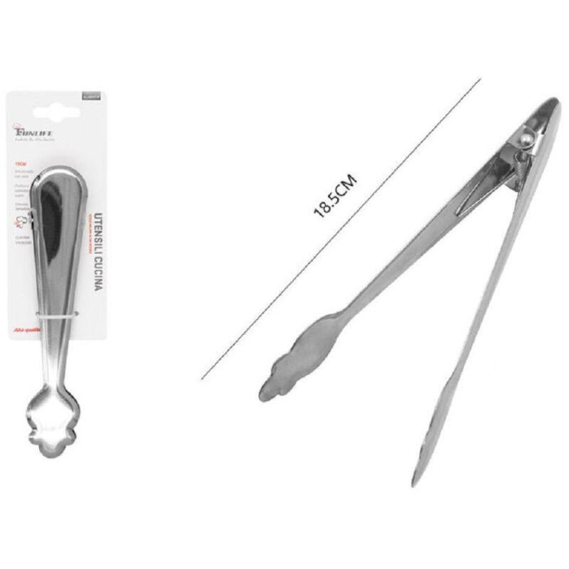 foto del prodotto kaela pinza da cucina multiuso clip per ghiaccio in acciaio inox 18.5cm utensili 50343 