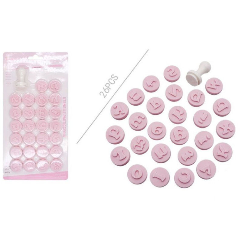 foto del prodotto kaela set 26 pezzi stampini stampi a lettere minuscole per dolci pasta biscotti 99027 