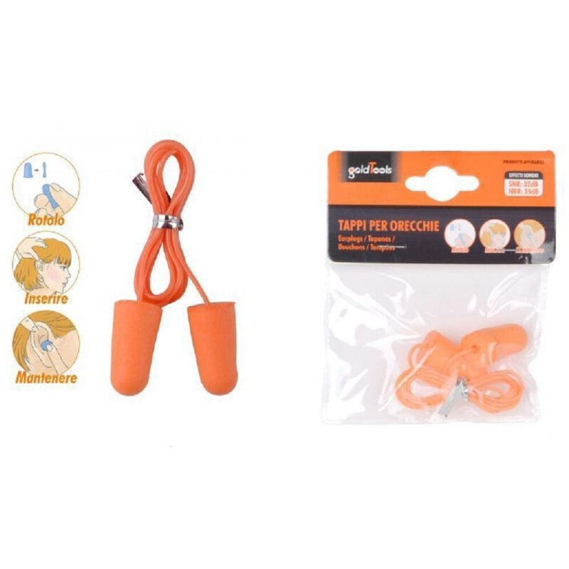 foto del prodotto kaela set 2pz coppia tappi per orecchie protezione udito antirumore lavoro 32db 90589 