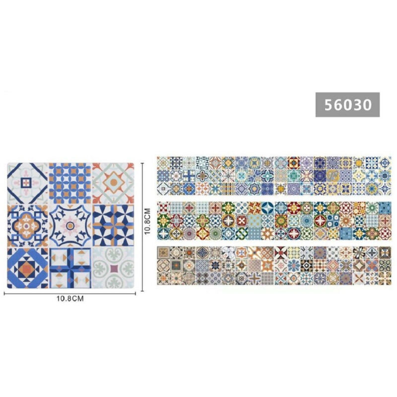 foto del prodotto kaela set 2pz piastrella decorativa sottobicchiere con fantasie ass. 10,8x10,8cm 56030 