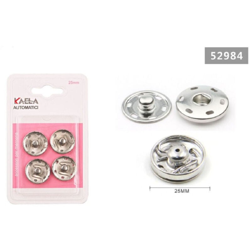 immagine 0 del prodotto kaela set 4 paia di bottoni automatici a pressione 25 mm accessori per cucito 52984 