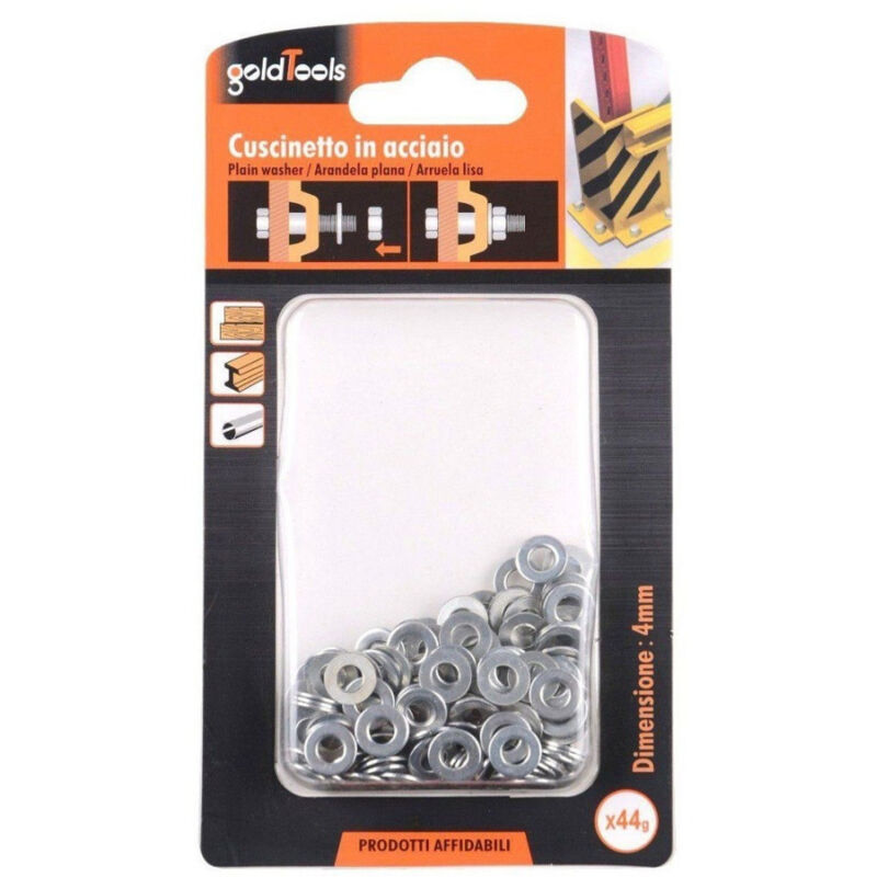 foto del prodotto kaela set confezione 44gr rondelle piane piatte cuscinetto in acciaio diam. 4 mm 90827 