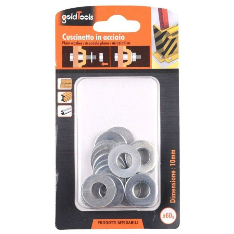 foto del prodotto kaela set confezione 60gr rondelle piane piatte cuscinetto in acciaio diam. 10mm 90831 