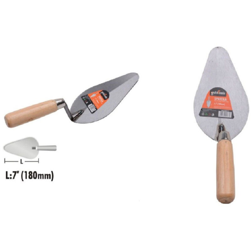 foto del prodotto kaela spatola forma pesca cazzuola acciaio 180 mm 7 manico in legno ferramenta 90477 