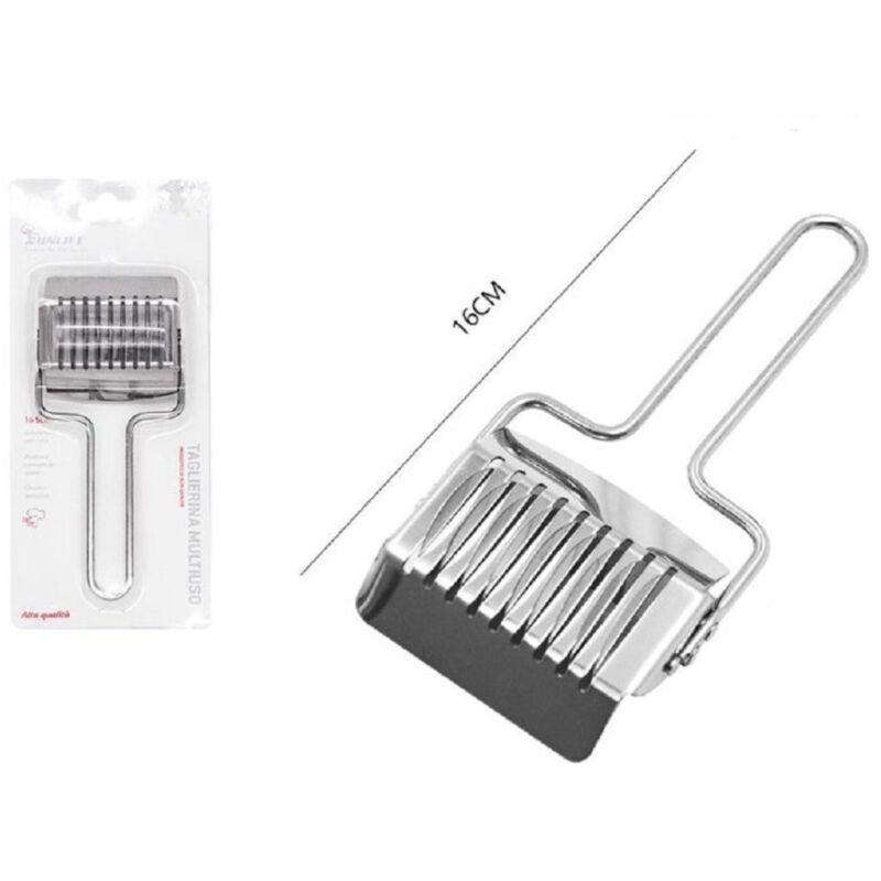 foto del prodotto kaela tagliapasta taglierina multiuso in acciaio inox rullo utensile cucina 16cm 50458 