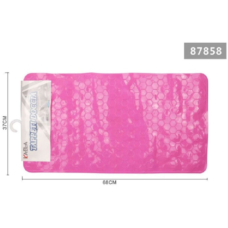 foto del prodotto kaela tappeto antiscivolo rettangolare per bagno doccia nido ape rosa 37 x 68 cm 87858 