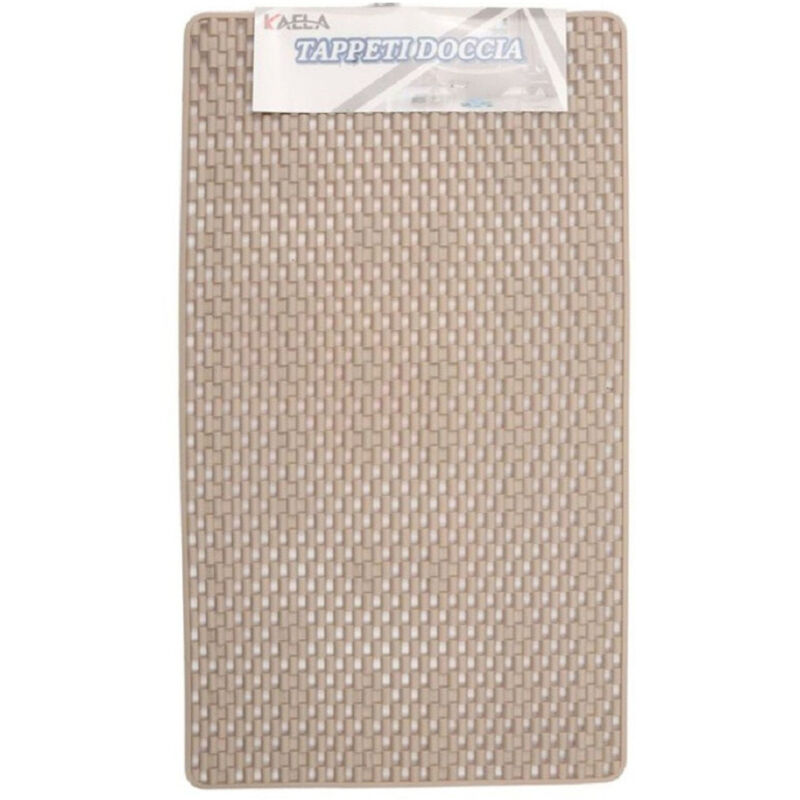 foto del prodotto kaela tappeto per doccia tappetino vasca da bagno rettangolare 37 x 72 cm beige 54088 