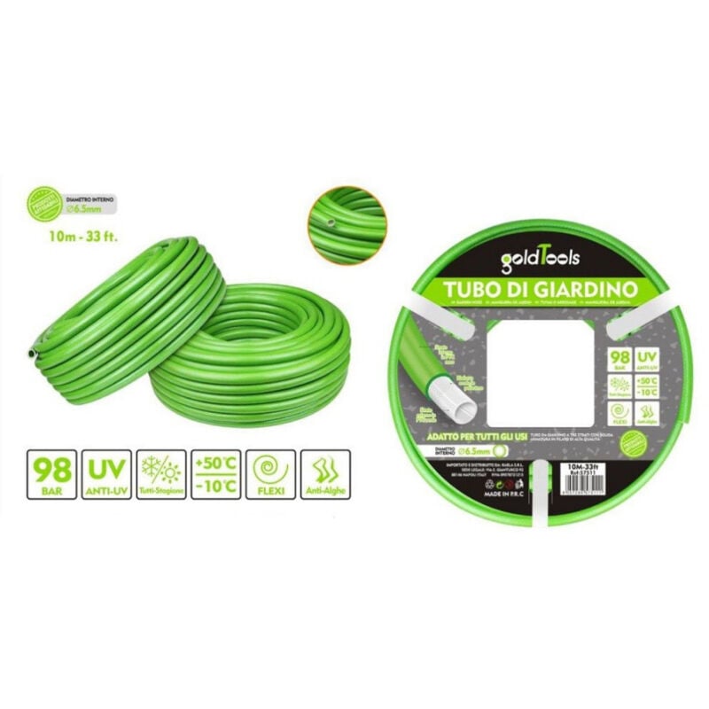 foto del prodotto kaela tubo per giardino irrigazione in pvc verde pompa acqua 10metri 33ft 6.5mm 57511 