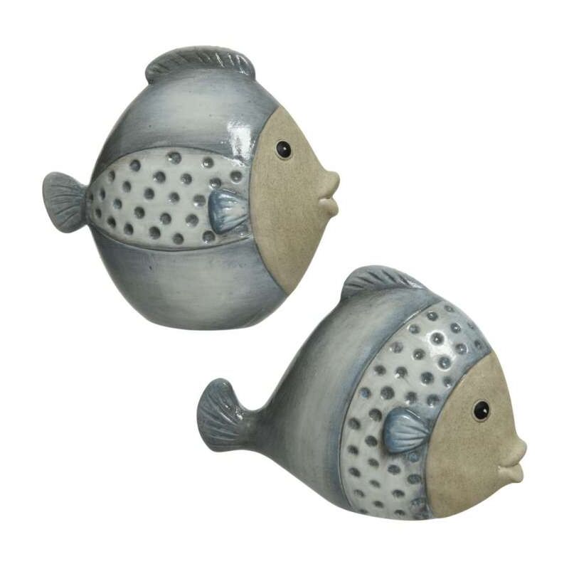 foto del prodotto kaemingk decoro a forma di pesce in terracotta