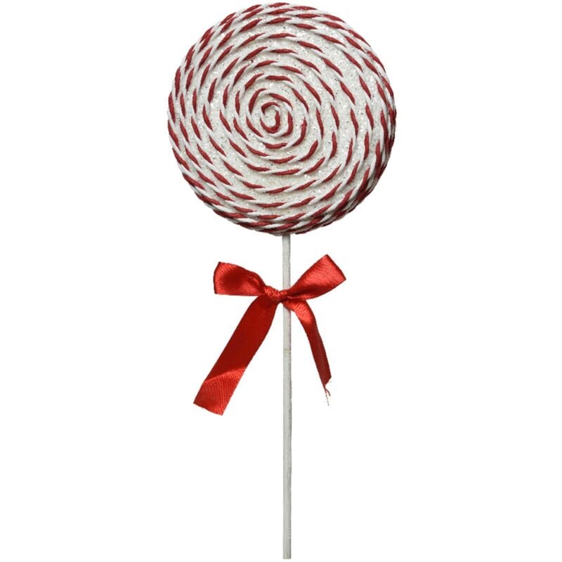 foto del prodotto kaemingk - lecca-lecca, decorazione natalizia per albero di natale e centro tavola -rosso