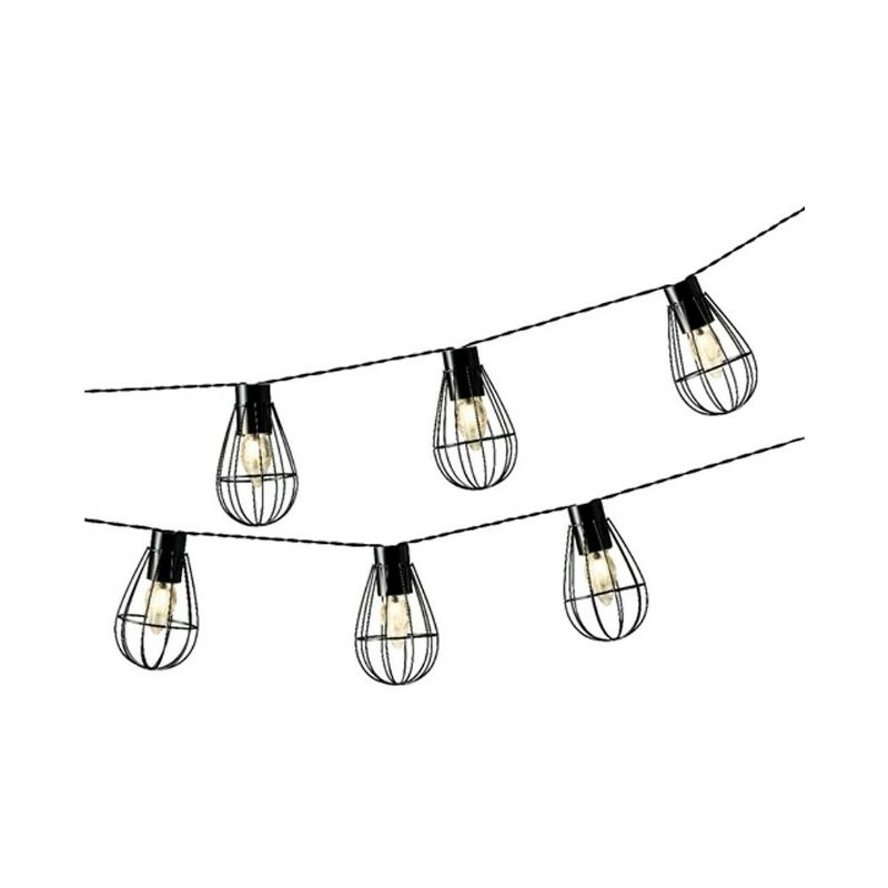 foto del prodotto kaemingk luci da esterno solar string lights iron bianco caldo 8 led