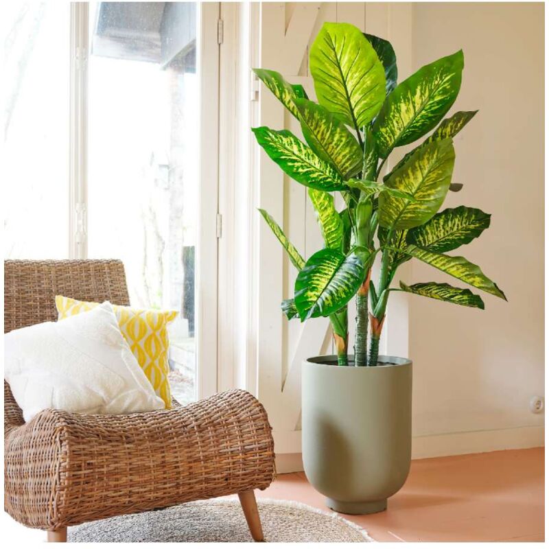 foto del prodotto kaemingk pianta artificiale dieffenbachia in vaso