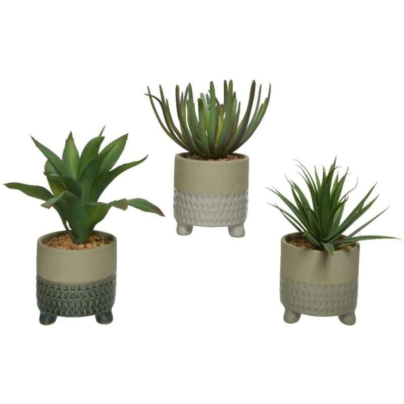 foto del prodotto kaemingk pianta artificiale succulent in vaso h 20cm tipologie assortite