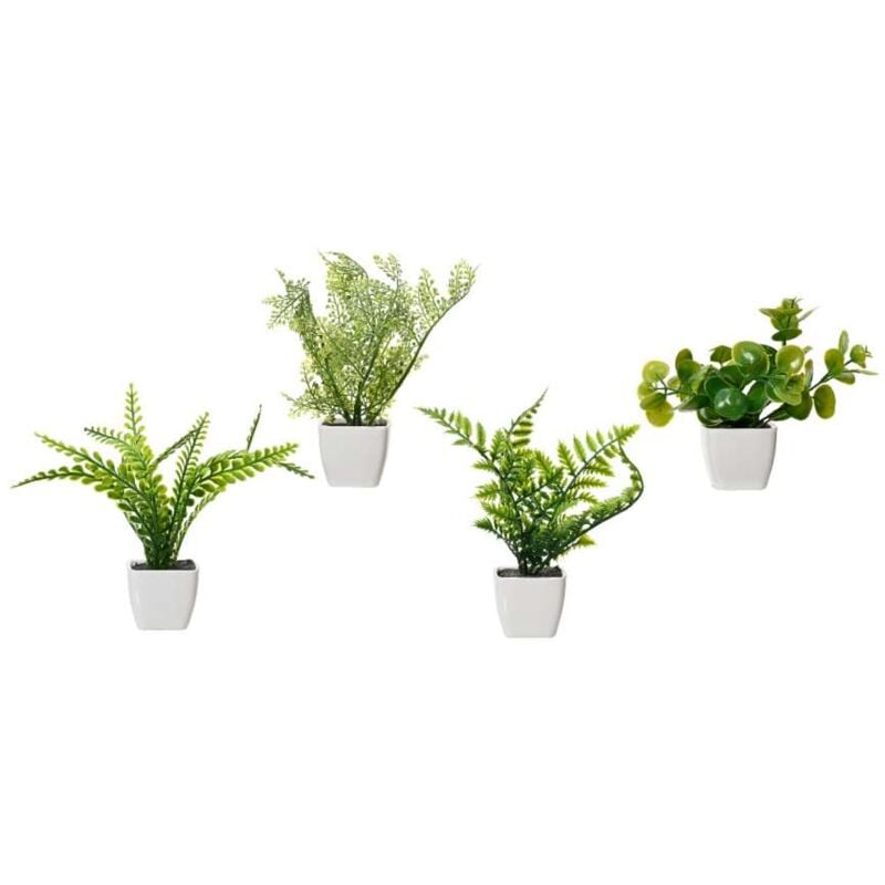 foto del prodotto kaemingk piante artificiali verde in vaso bianco 20 cm