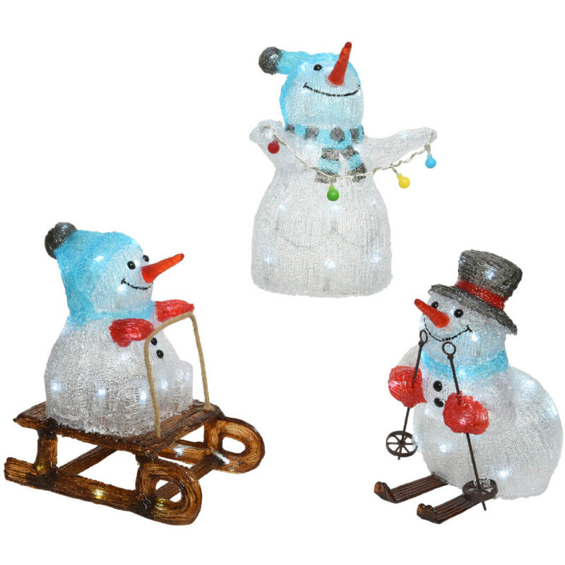 foto del prodotto kaemingk pupazzo di neve led 32,5 cm luce fredda
