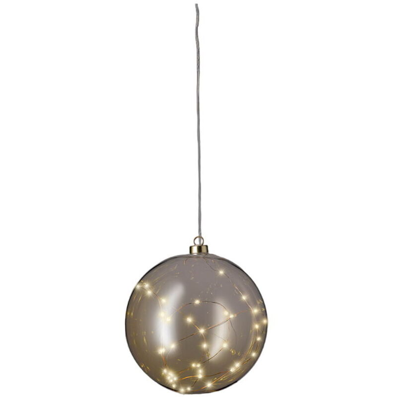 foto del prodotto kaemingkkaemingk ciondolo a sfera a batteria di cristallo ambrato 40 microled bianco caldo classico 20 cm