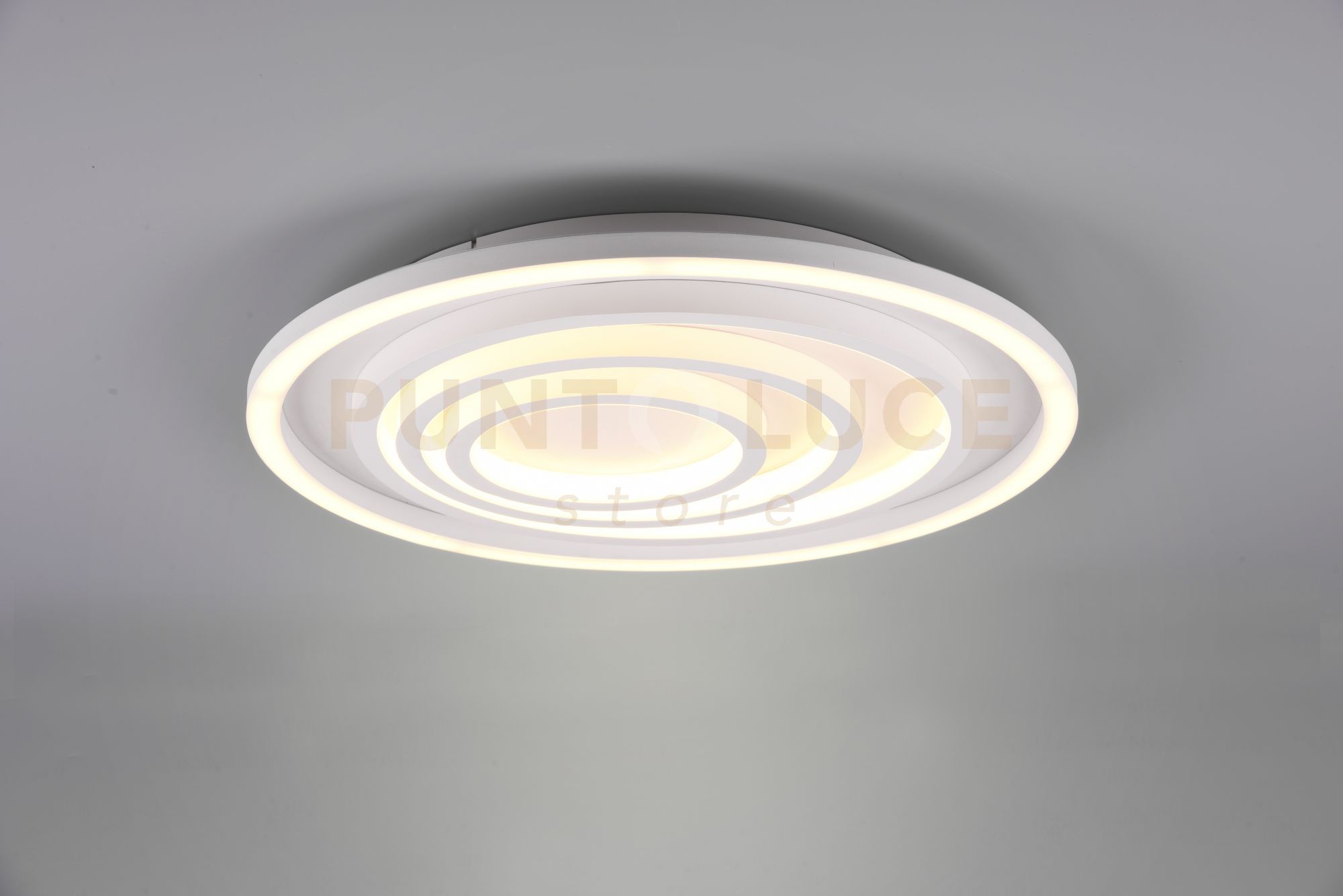 foto del prodotto kagawa plafoniera led 40w 5000lm, 2700 - 6000k bianca tonda cerchi con telecomando multifunzione d.50cm dimmerabile