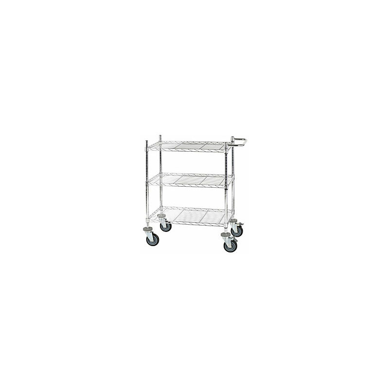 foto del prodotto kaiserkraft carrello di servizio in griglia metallica cromata