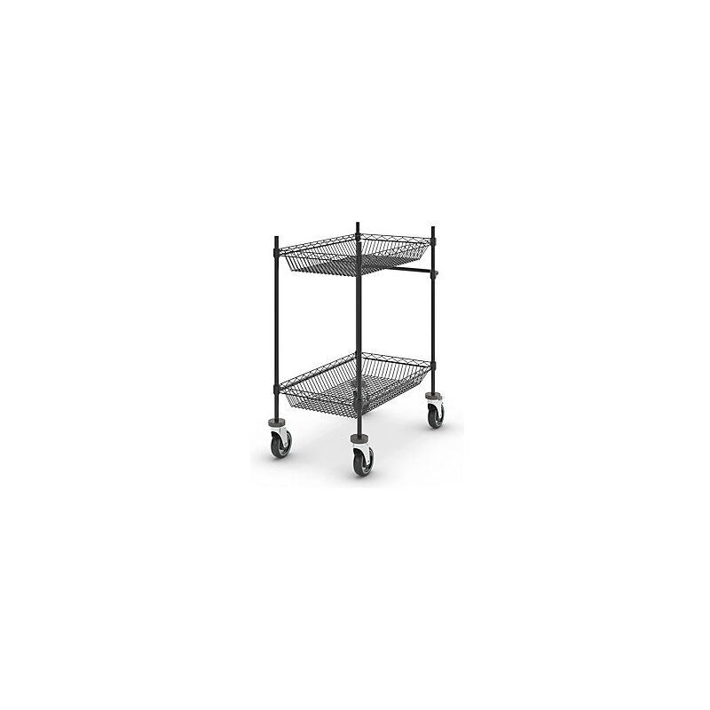 foto del prodotto kaiserkraft carrello di servizio in griglia metallica nero