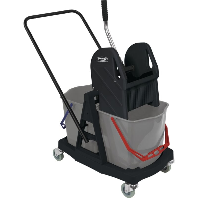 foto del prodotto kaiserkraft carrello lavapavimenti 2 secchi doppi con rotelle