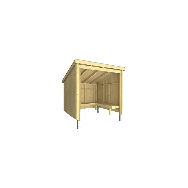 foto del prodotto kaiserkraft casetta per barbecue nordic in legno alt x