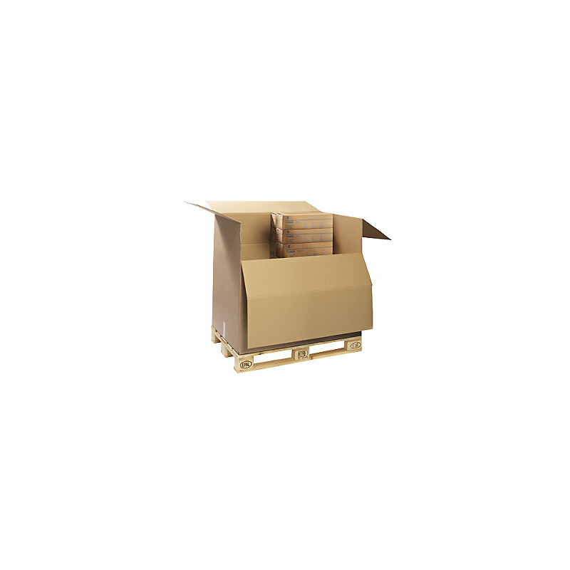 foto del prodotto kaiserkraft ratioform terra scatola per pallet marrone con falda di