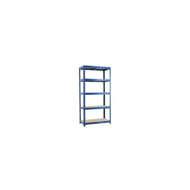 foto del prodotto kaiserkraft scaffale a innesto blu 5 ripiani in truciolato