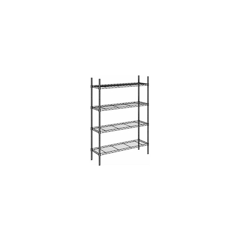 foto del prodotto kaiserkraft scaffale grigliato in filo d acciaio nero 4