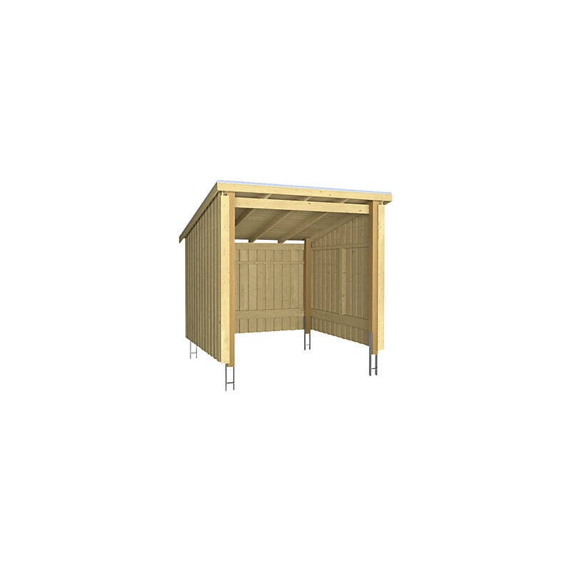 foto del prodotto kaiserkraft tettoia per biciclette nordic in legno alt x