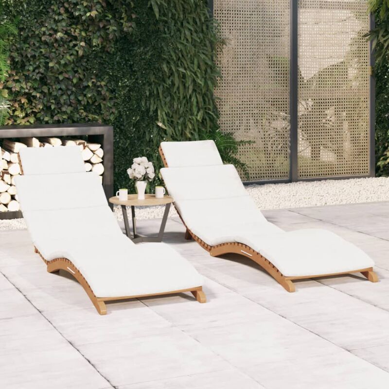 foto del prodotto kalisse furniture limited lettini prendisole 2 pz con cuscini in legno