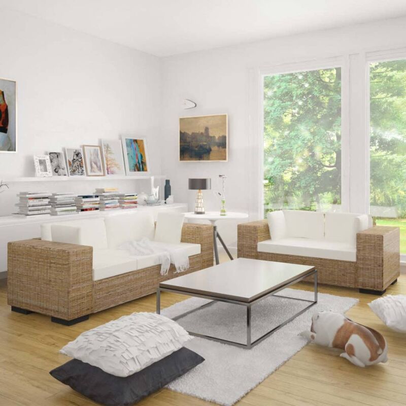 foto del prodotto kalisse furniture limited set divani a 2 posti e 3 posti in vero rattan