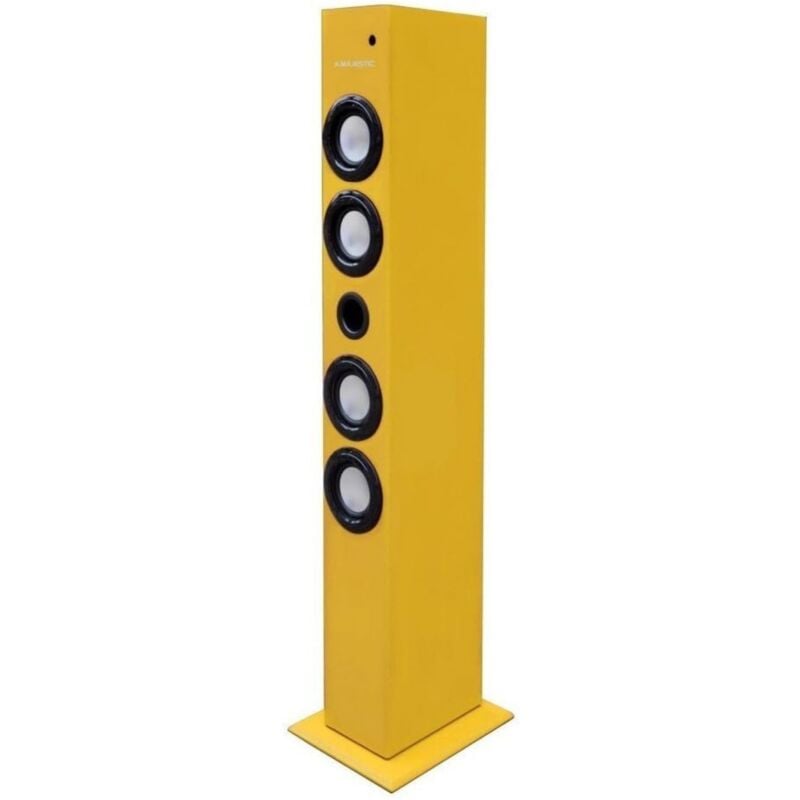 foto del prodotto kalisse majestic cassa tower ts84bt usb sd ax bluetooth 30w giallo