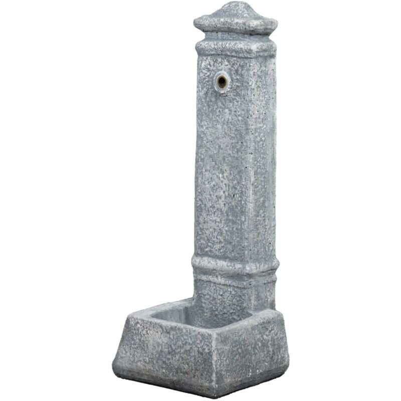 foto del prodotto kam fontana da giardino vedovella isernia in cemento anticato grigio, 29,8x26x79 cm