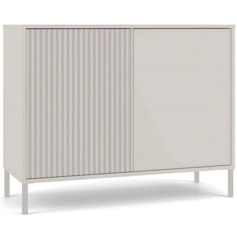 foto del prodotto kamaro com moderno con 4 ripiani e 2 porte 82,5x103,5x40 cm mobile contenitore beige cachemire